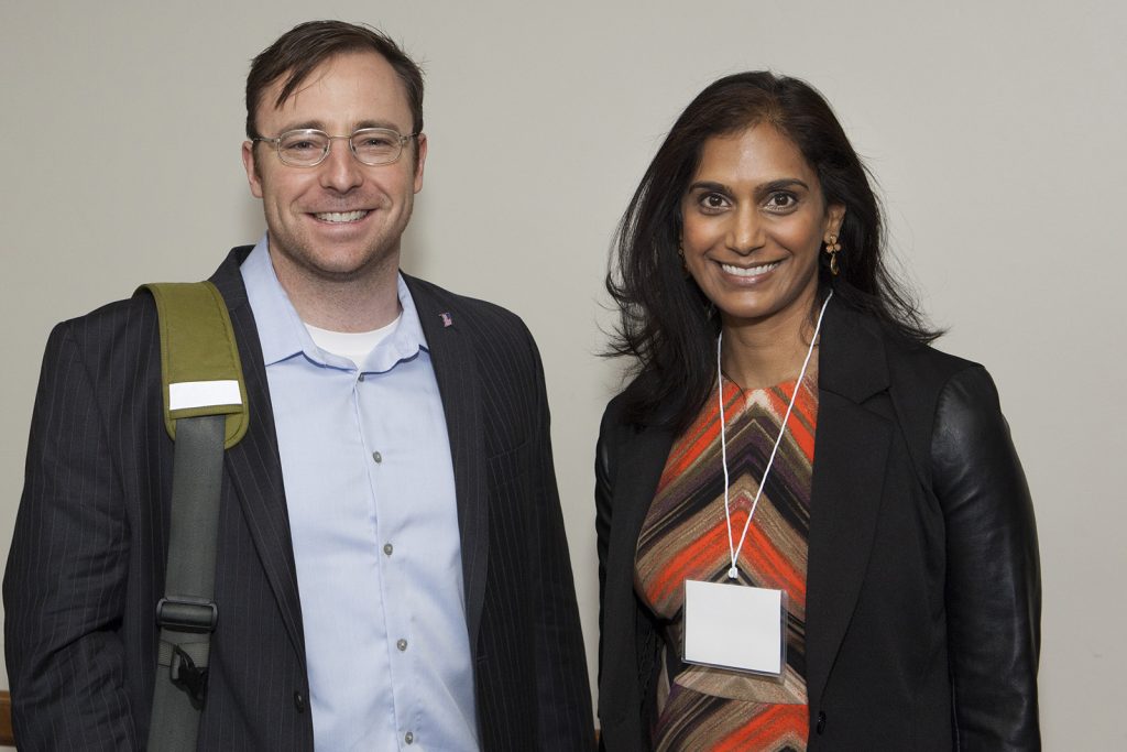 Asha Rangappa, Senior Lecturer and Admissions director, and Will Wright, MA Student