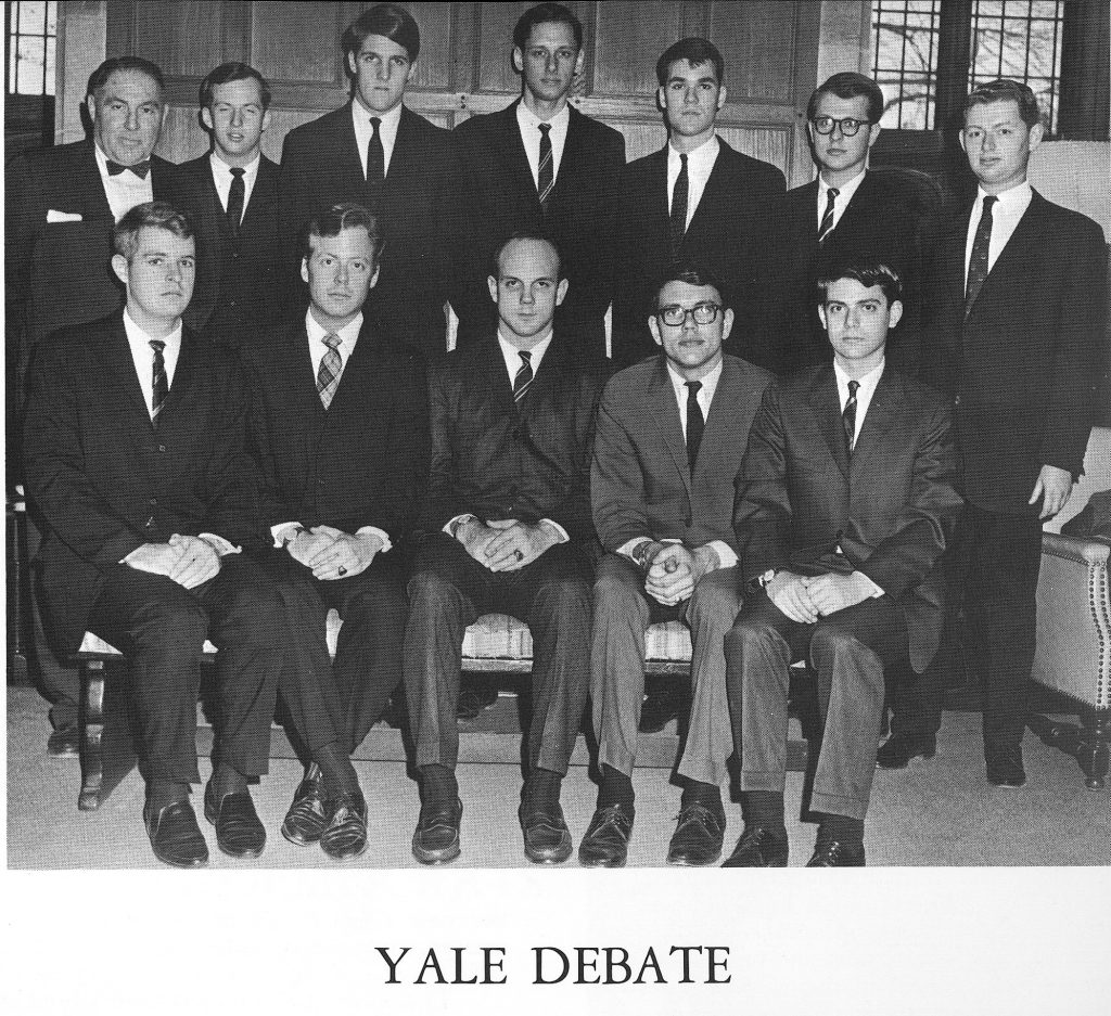 The Yale debate team, including John Kerry during his time in college