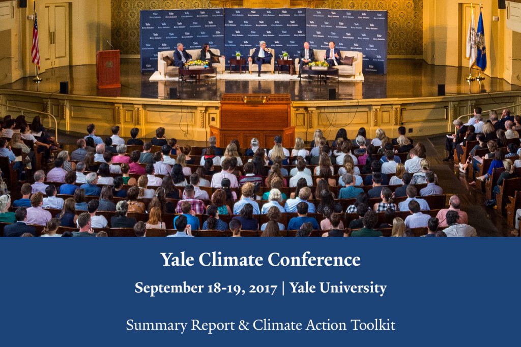Yale Climate Conference summary report graphic landscape