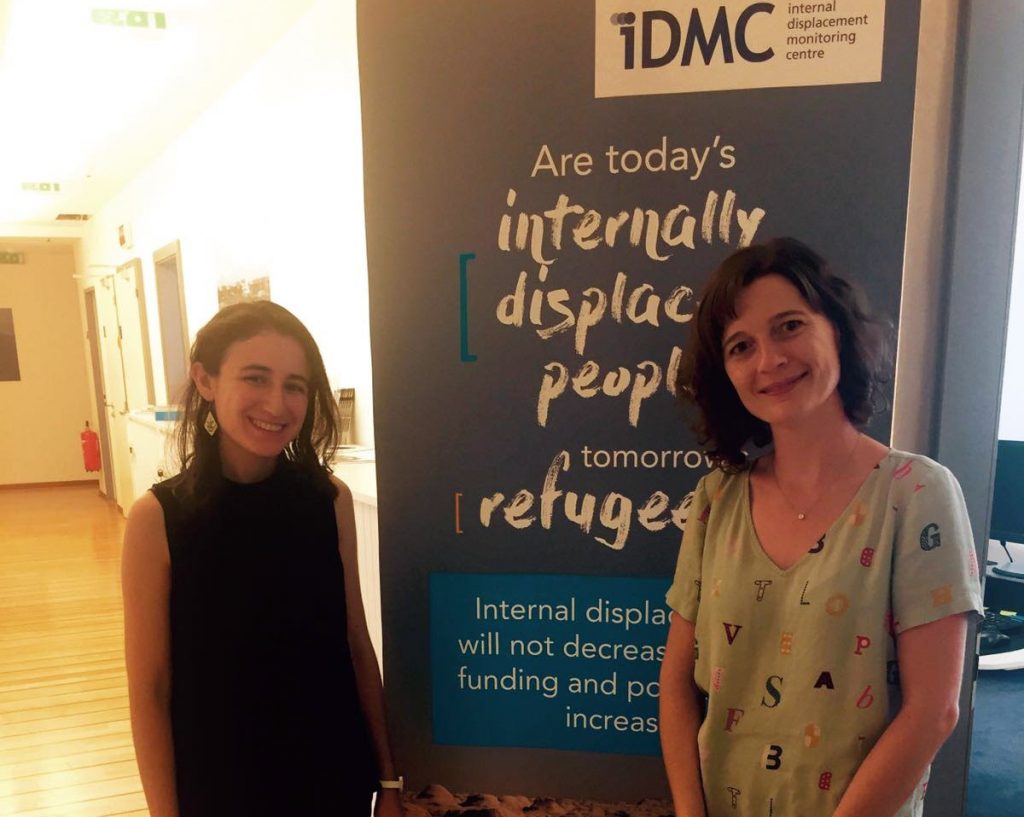 Lauren Wyman at the Internal Displacement Monitoring Centre (IDMC) in Geneva, Switzerland