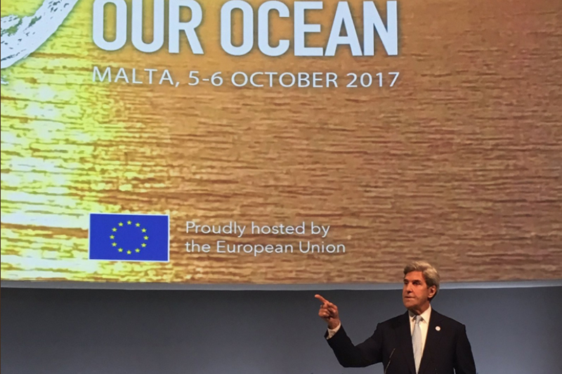 John Kerry, stock photo, Our Ocean conference, 2017