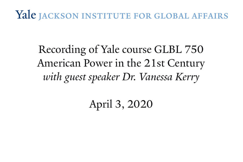 Class recording: American Power in the 21st Century, April 3, 2020 Thumbnail