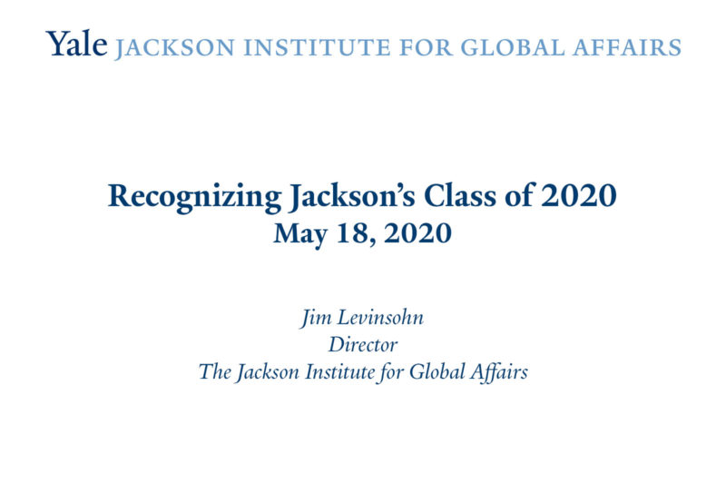 Recognizing the Class of 2020 | Jim Levinsohn Thumbnail