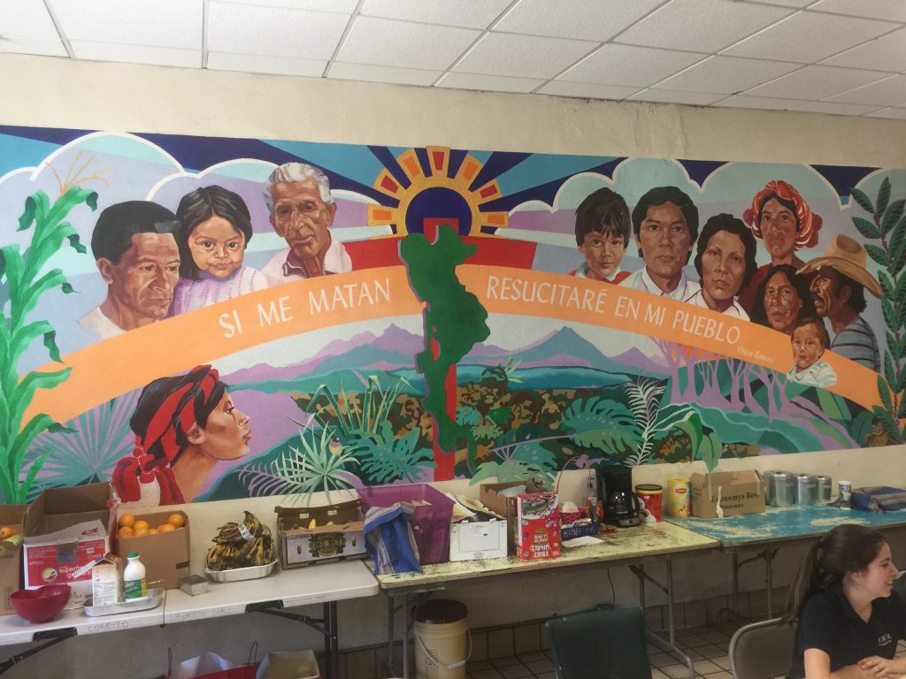 Mural, Casa Vides migrant shelter, El Paso, TX